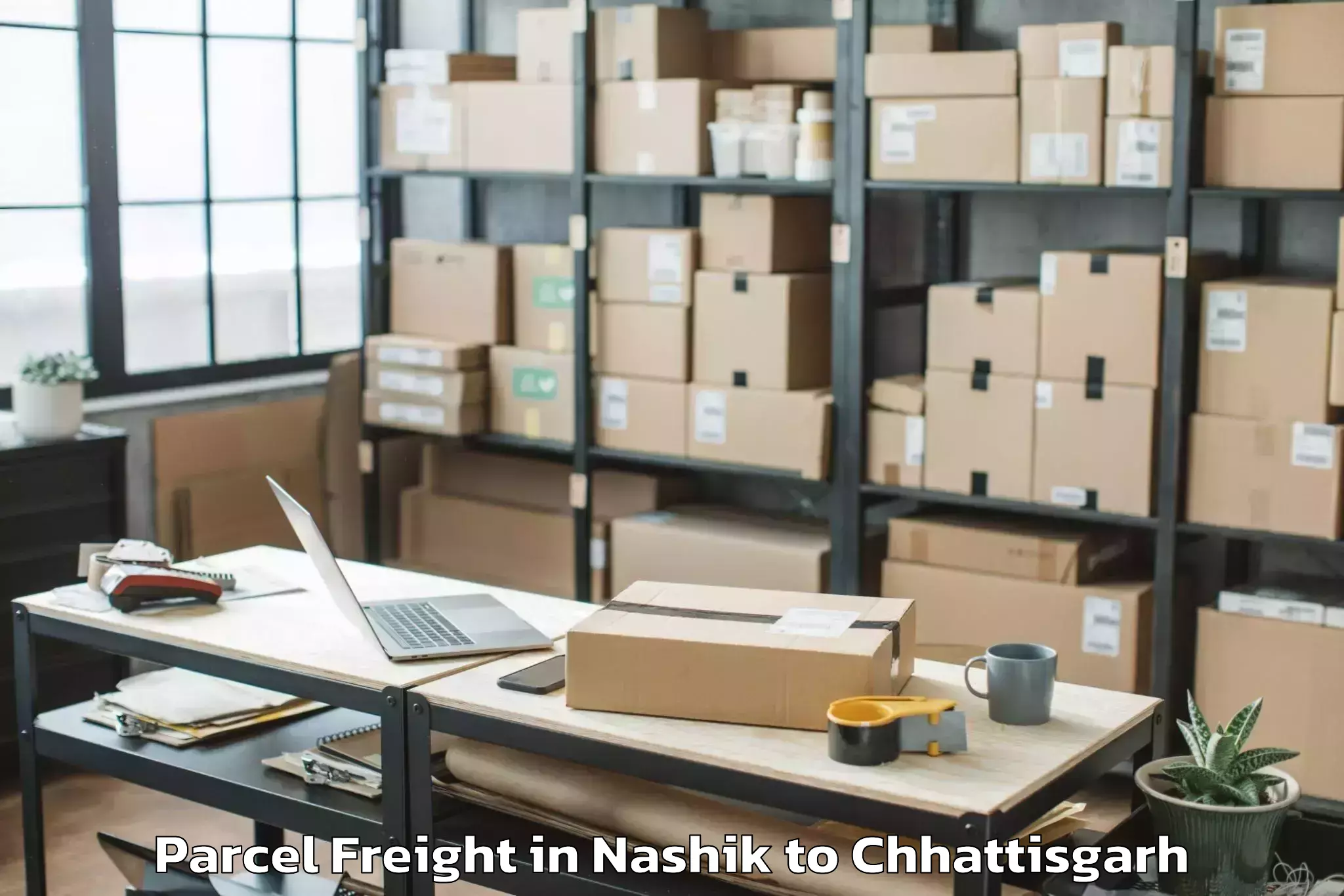 Easy Nashik to Bijapur Chhattisgarh Parcel Freight Booking